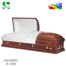 Trade Assurance High quality Brown white interior simple style casket